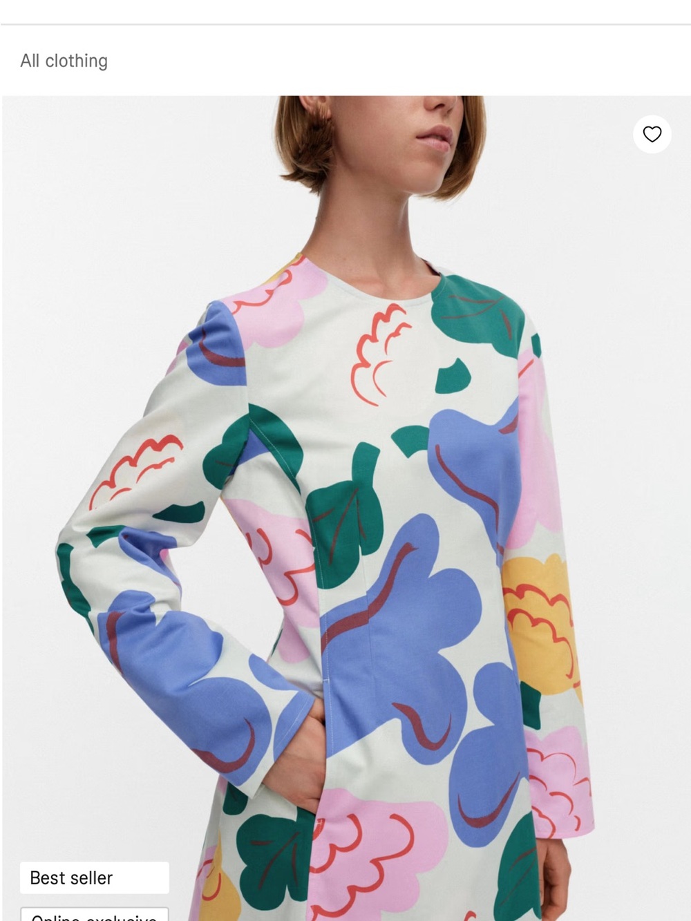 Marimekko Iloinen Kukasta Kukkaan Dress Sz US 6/36 - Picture 5 of 14
